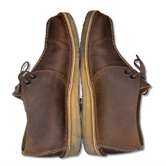 Clark's Desert Trek Shoes Casual Lace Up Beeswax Brown Size 9.5 M Chukka Boots - Picture 11 of 12